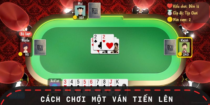 Quy trình chơi ván bài tiến lên đếm lá